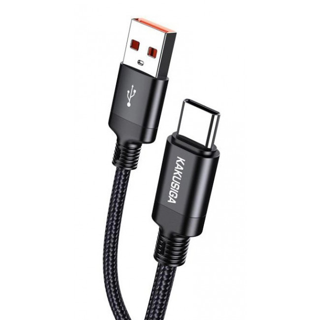 USB A - USB TYPE-C ΚΑΛΩΔΙΟ 1m 3A ΜΑΥΡΟ KAKUSIGA KSC-970