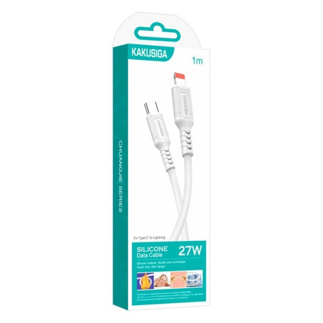 USB TYPE C ΑΡΣΕΝΙΚΟ - LIGHTNING ΑΡΣΕΝΙΚΟ 27W ΚΑΛΩΔΙΟ 1m ΛΕΥΚΟ KSC-984 KAKUSIGA