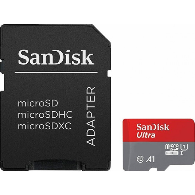 ΚΑΡΤΑ ΜΝΗΜΗΣ MICRO SD 256GB SDXC A1 U1 UHS-I CLASS 10 + SD ADAPTER SANDISK