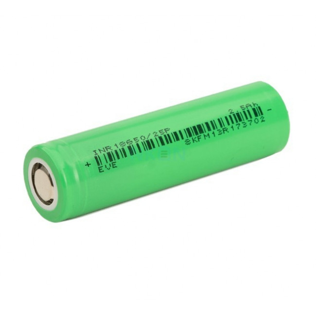 3.7V 2500mAh ΜΠΑΤΑΡΙΑ 18650 Li-ion 20A ΕΠΑΝΑΦΟΡΤΙΖΟΜΕΝΗ EVE