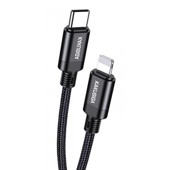 USB TYPE C ΑΡΣΕΝΙΚΟ - LIGHTNING ΑΡΣΕΝΙΚΟ 27W ΚΑΛΩΔΙΟ 1m ΜΑΥΡΟ LC112 KAKUSIGA