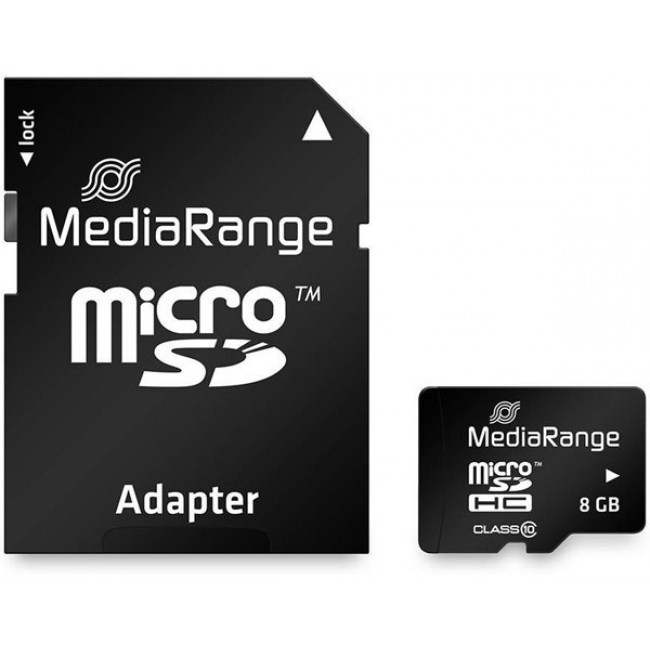 ΚΑΡΤΑ ΜΝΗΜΗΣ MICRO SD 8GB C10 MEDIARANGE