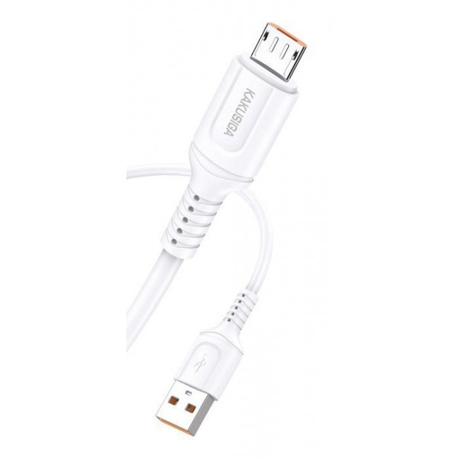 USB A - MICRO USB B ΚΑΛΩΔΙΟ 1m 2.4A ΛΕΥΚΟ KSC-805 KAKUSIGA