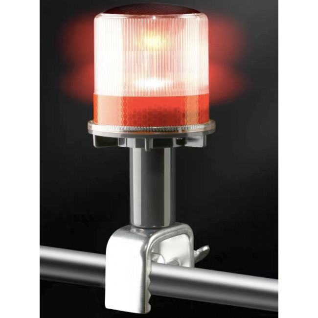 HTL-80200R-F ΗΛΙΑΚΟΣ ΦΑΡΟΣ ΣΗΜΑΝΣΗΣ- ΠΡΟΕΙΔΟΠΟΙΗΣΗΣ ΜΕ ΚΟΚΚΙΝΟ ΦΩΣ