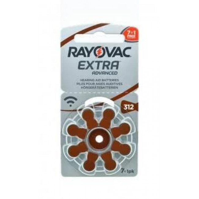 PR 312 ΜΠΑΤΑΡΙΕΣ ΑΚΟΥΣΤΙΚΩΝ ΒΑΡΗΚΟΪΑΣ 1.45V ΣΕΤ 8 ΤΕΜΑΧΙΩΝ RAYOVAC