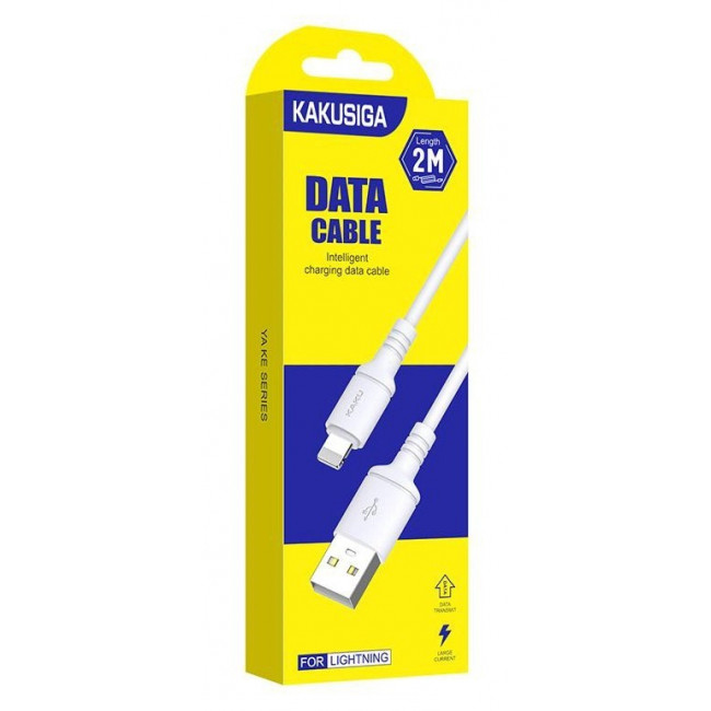 USB A - LIGHTNING ΚΑΛΩΔΙΟ 2m 2.8A KAKUSIGA ΛΕΥΚΟ