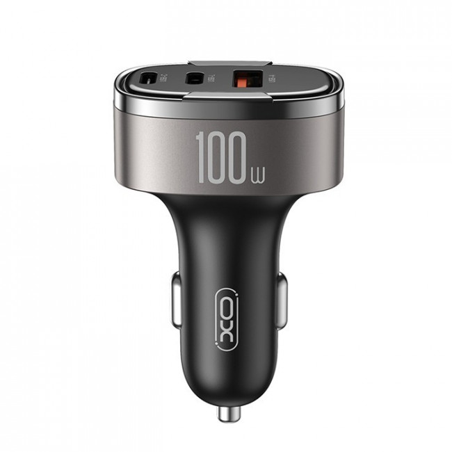 ΤΡΟΦΟΔΟΤΙΚΟ ΑΥΤΟΚΙΝΗΤΟΥ USB+ 2xPD 100W USB  XO CC61 ΜΑΥΡΟ