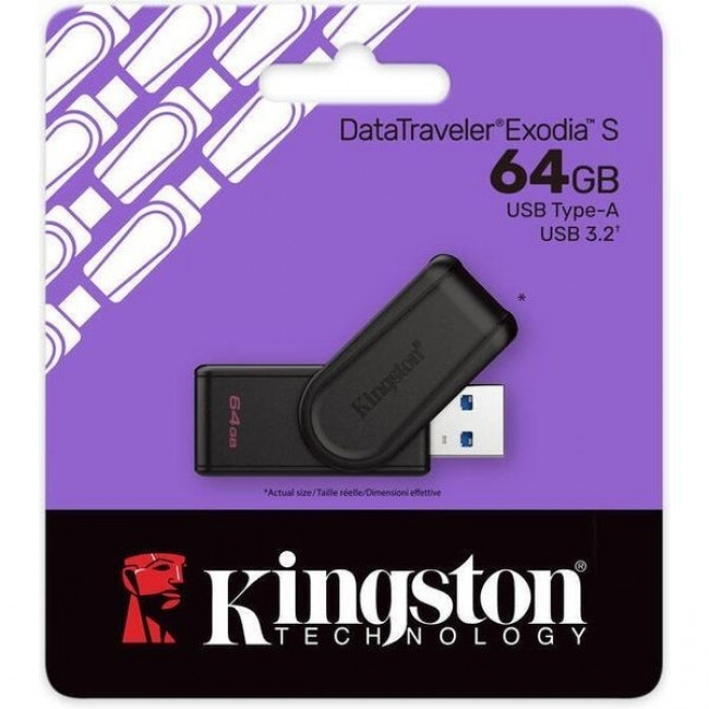 USB 3.2 ΜΝΗΜΗ DTXS/64GB KINGSTON DATATRAVELER EXODIA