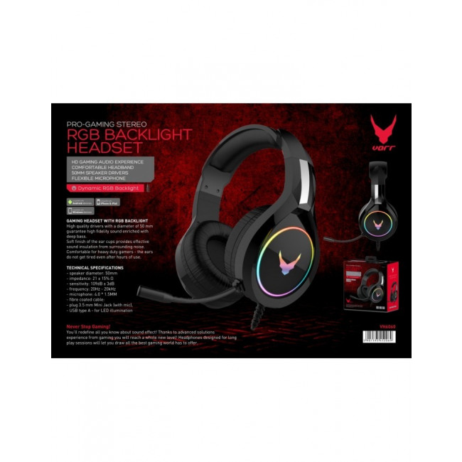 VH6060B VARR ΑΚΟΥΣΤΙΚΑ GAMING ΜΕ ΜΙΚΡΟΦΩΝΟ