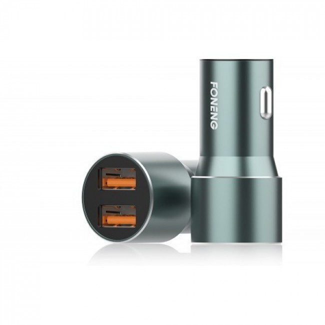 FONENG C19 ΤΡΟΦΟΔΟΤΙΚΟ ΑΥΤΟΚΙΝΗΤΟΥ QC 3.0 2XUSB A 36W  ΜΑΥΡΟ