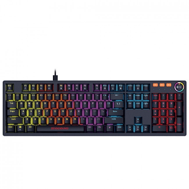 KB-3900G SAKIMO V2.0 ΕΝΣΥΡΜΑΤΟ ΠΛΗΚΤΡΟΛΟΓΙΟ GAMING RGB ZEROGROUND