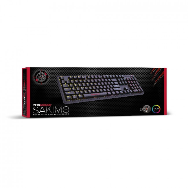 KB-3900G SAKIMO V2.0 ΕΝΣΥΡΜΑΤΟ ΠΛΗΚΤΡΟΛΟΓΙΟ GAMING RGB ZEROGROUND