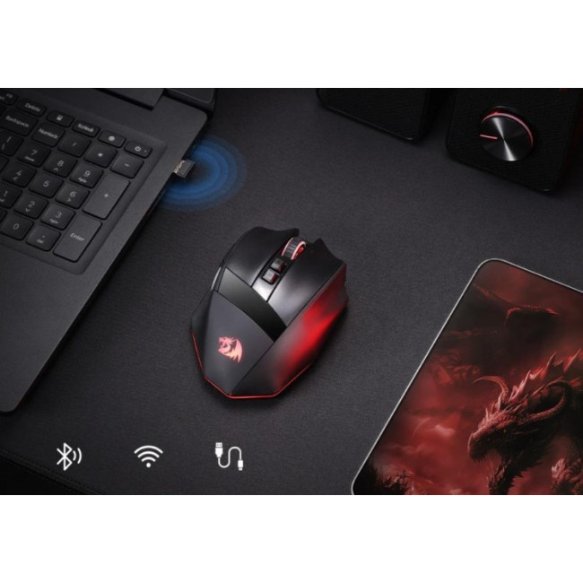 M813-RGB ΠΟΝΤΙΚΙ ΕΝΣΥΡΜATO GAMING ΠΡΟΓΡΑΜΜΑΤΙΖΟΜΕΝΟ RGB REDRAGON