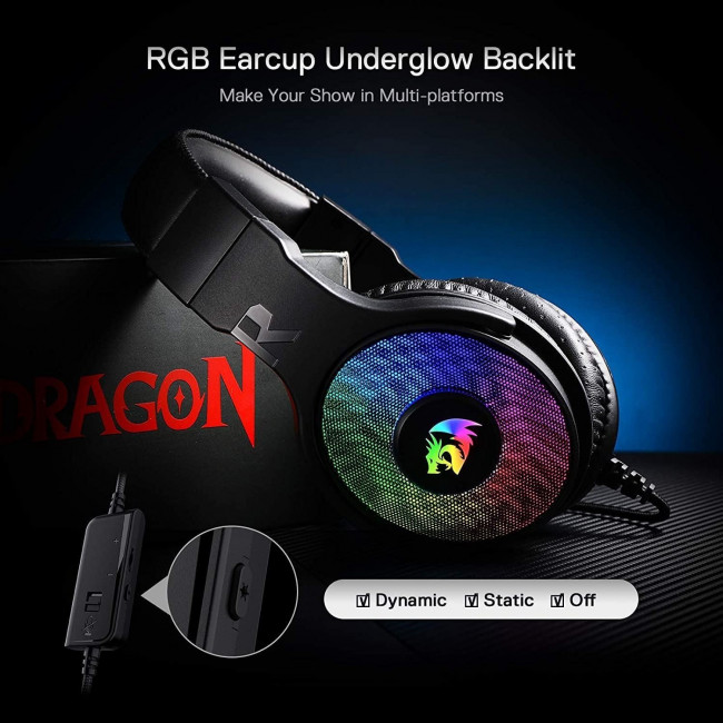 H350RGB ΑΚΟΥΣΤΙΚΑ GAMING ΜΕ ΜΙΚΡΟΦΩΝΟ REDRAGON PANDORA