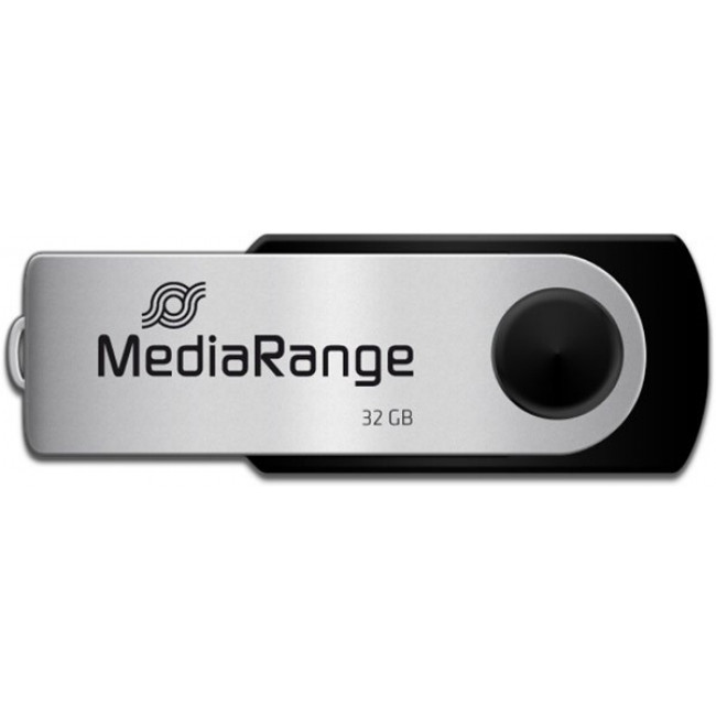 USB 2.0 MNHMH 32GB ΜΑΥΡΟ/ΑΣΗΜΙ MEDIARANGE