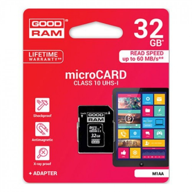 ΚΑΡΤΑ ΜΝΗΜΗΣ MICRO SD 32GB CLASS 10 UHS-I GOODRAM