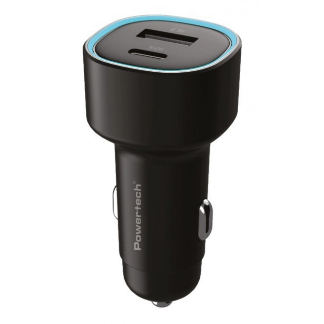 ΤΡΟΦΟΔΟΤΙΚΟ ΑΥΤΟΚΙΝΗΤΟΥ USB PD+ QC3.0A & TYPE-C 85W PT-1539 POWERTECH