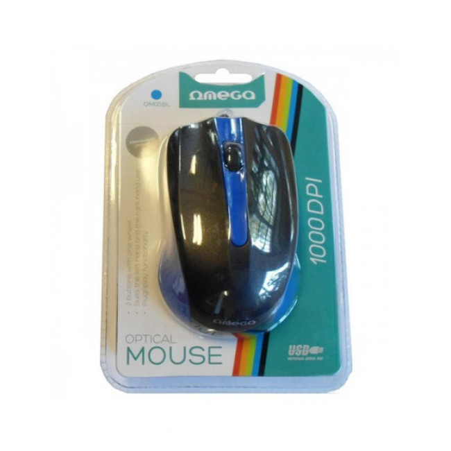 OM 05 ΕΝΣΥΡΜΑΤΟ ΠΟΝΤΙΚΙ ΟΠΤΙΚΟ USB 1000dpi ΜΠΛΕ