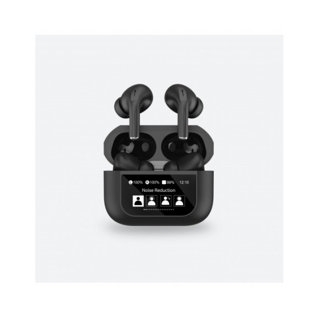 PM 1005B BLUETOOTH TWS EARPHONES PLUG V5.4 ΜΕ ΟΘΟΝΗ PLATINET ΜΑΥΡΑ