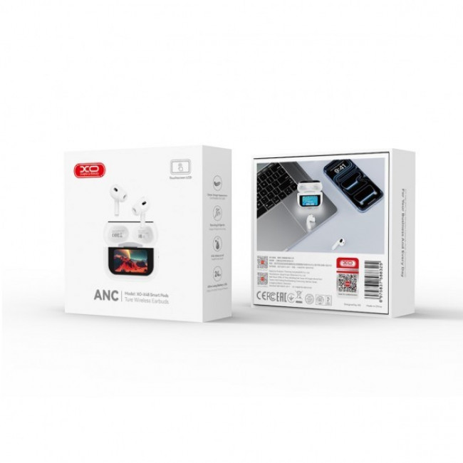 ΧΟ Χ48 BLUETOOTH TWS EARPHONES PLUG V5.4 ANC ΜΕ ΟΘΟΝΗ ΛΕΥΚΑ