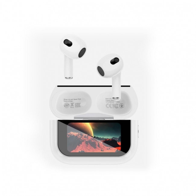 XO X47 BLUETOOTH HANDSFREE PLUG TWS ΜΕ LCD ΘΗΚΗ ΦΟΡΤΙΣΗΣ ΛΕΥΚΑ