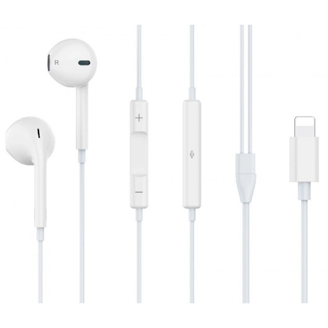 G17 ΑΚΟΥΣΤΙΚΑ HANDSFREE LIGHTNING 1.2m ΛΕΥΚΟ CELEBRAT