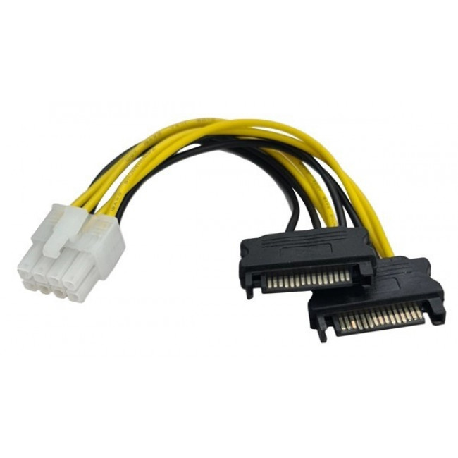 EPS 8p ΑΡΣΕΝΙΚΟ - 2x SATA 15p ΑΡΣΕΝΙΚΑ ΚΑΛΩΔΙΟ 0.15m