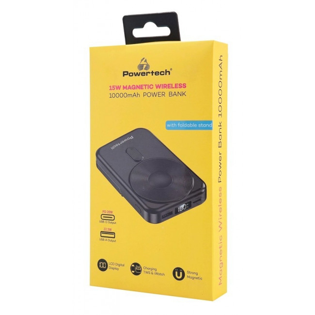 OWER BANK ΜΕ ΑΣΥΡΜΑΤΗ ΦΟΡΤΙΣΗ 22.5W ΜΑΥΡΟΣ POWERTECH PT-1416