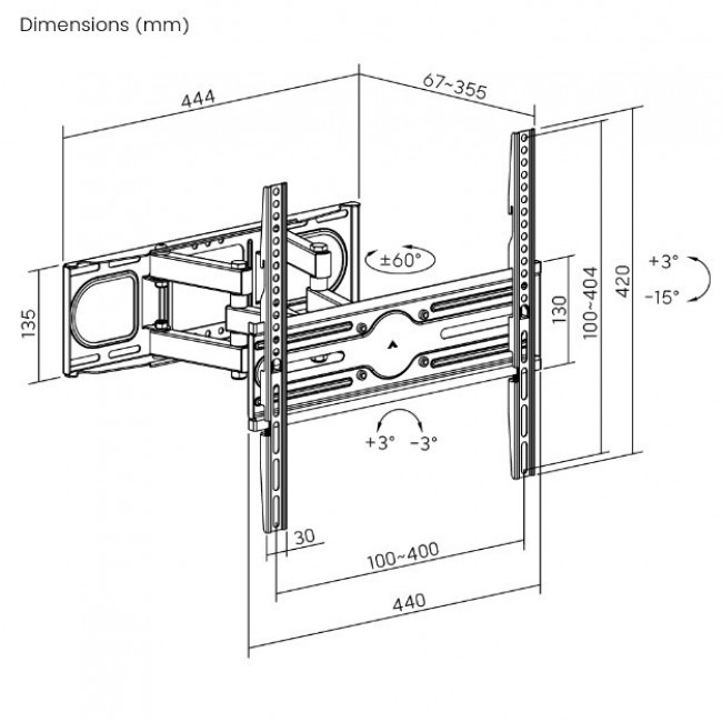 DM-3270FM ΒΑΣΗ ΓΙΑ LCD 32"-70"