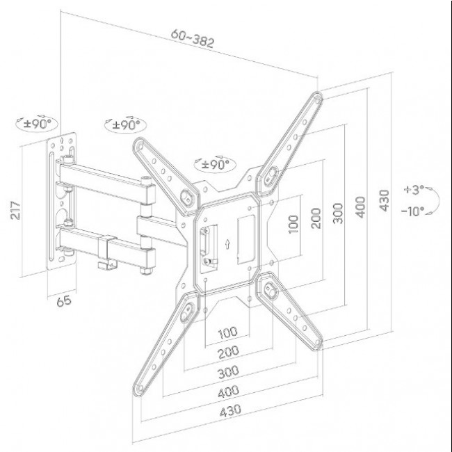DM-2355FD ΒΑΣΗ ΓΙΑ LCD 23"-55"