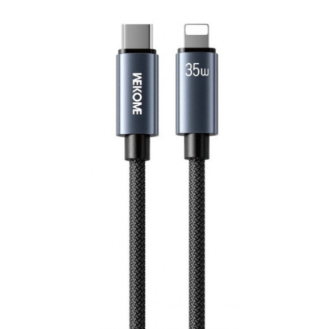 USB TYPE C ΑΡΣΕΝΙΚΟ - LIGHTNING ΑΡΣΕΝΙΚΟ ΚΑΛΩΔΙΟ 1.2m ΜΑΥΡΟ 35W WDC-65 WEKOME