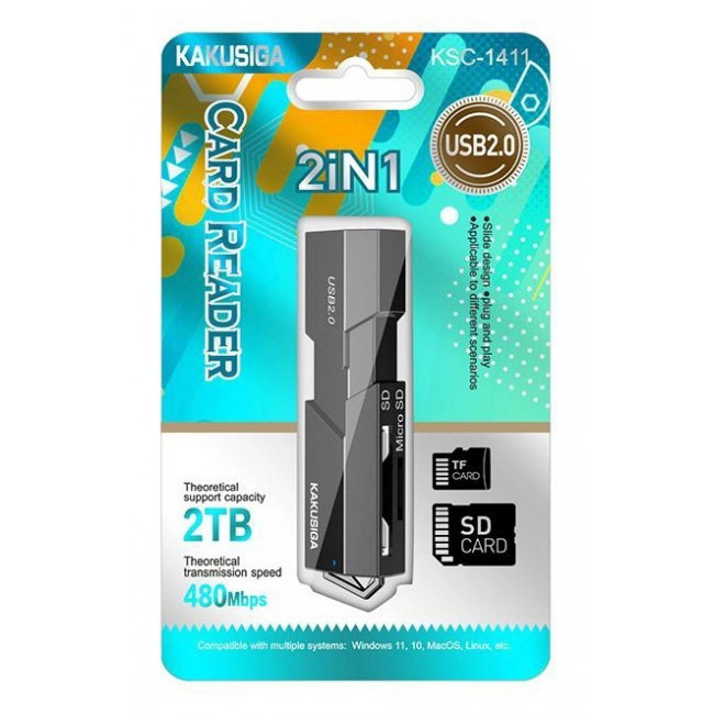 KSC-1411 CARD READER USB SD/MICRO SD KAKUSIGA