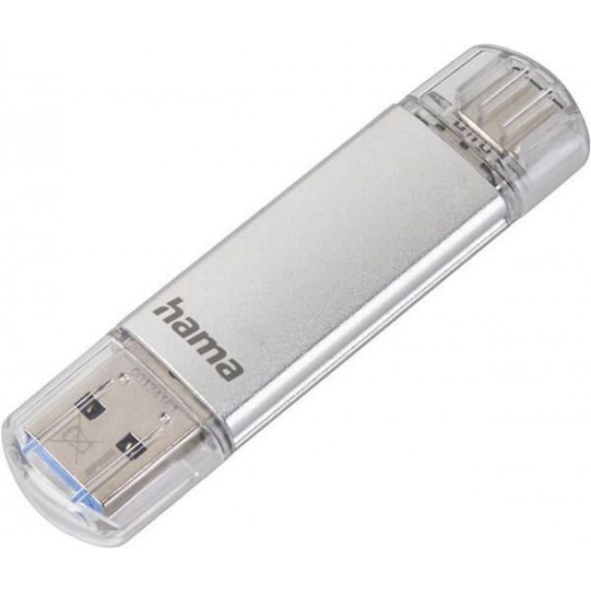 USB 3.2 ΚΑΙ USB TYPE-C OTG ΜΝΗΜΗ 256GB 70MB/s HAMA