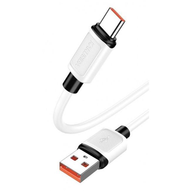USB A - USB TYPE-C ΚΑΛΩΔΙΟ 1m 5A ΛΕΥΚΟ ΣΙΛΙΚΟΝΗΣ KAKUSIGA KSC-998