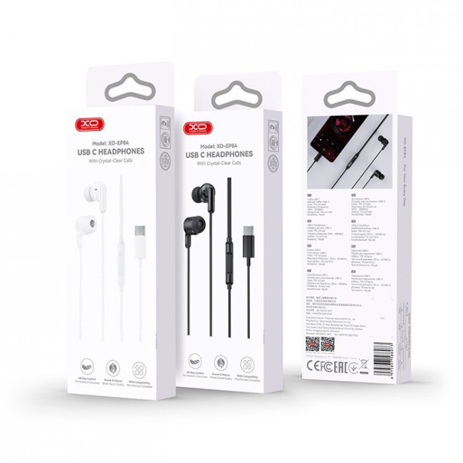 XO EP84 HANDSFREE ΜΕ ΦΙΣ TYPE C ΛΕΥΚΟ