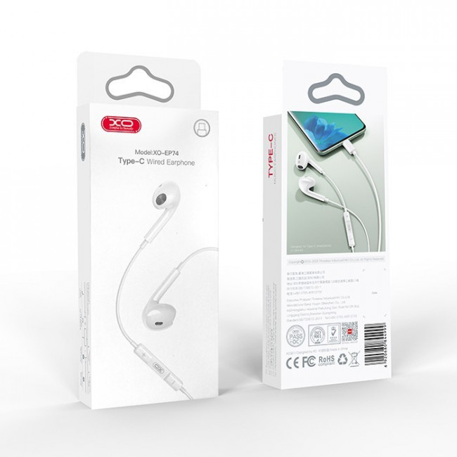 XO EP74 HANDSFREE ΜΕ ΦΙΣ TYPE C ΛΕΥΚΟ