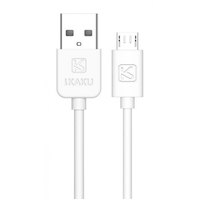 USB A - MICRO USB B ΚΑΛΩΔΙΟ 2m 2.4A KAKUSIGA ΛΕΥΚΟ