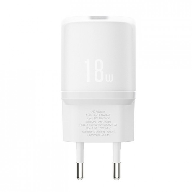 ΤΡΟΦΟΔΟΤΙΚΟ QC3.0 220V ΣΕ USB 18W ΤΑΧΥΦΟΡΤΙΣΤΗΣ XO L157