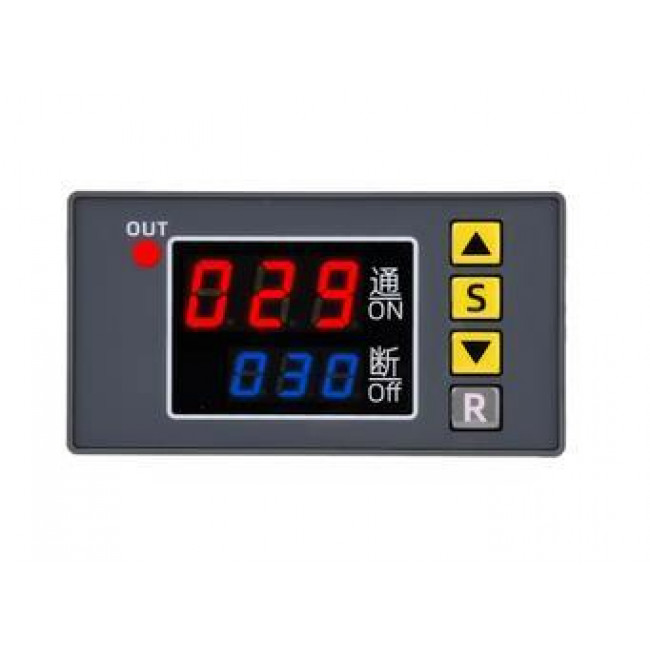 ΧΡΟΝΟΔΙAΚΟΠΤΗΣ 12V  ΨΗΦΙΑΚΟΣ  ΔΙΠΛΟΥ DISPLAY ΑΔΙΑΒΡΟΧΟΣ