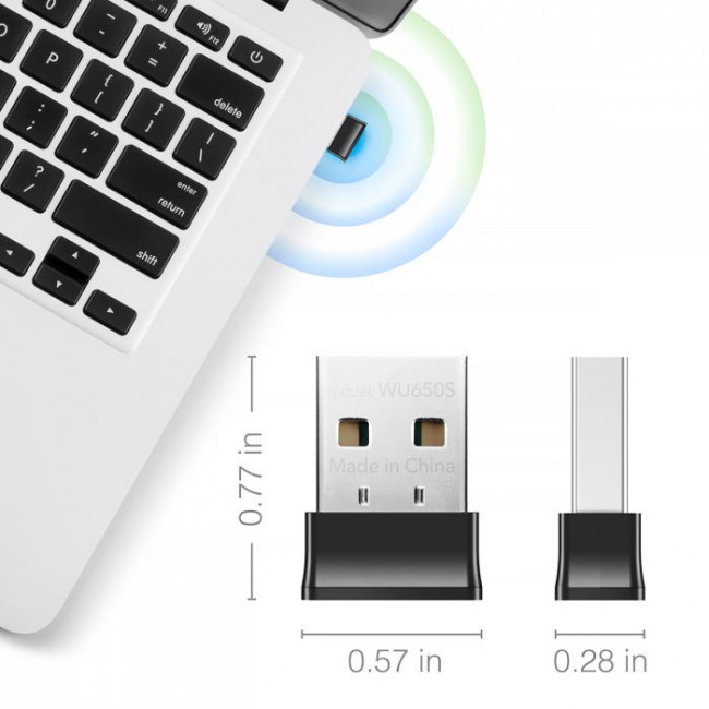 WU 650 USB MINI ΑΣΥΡΜΑΤΟΣ ΑΝΤΑΠΤΟΡΑΣ DUAL BAND CUDY
