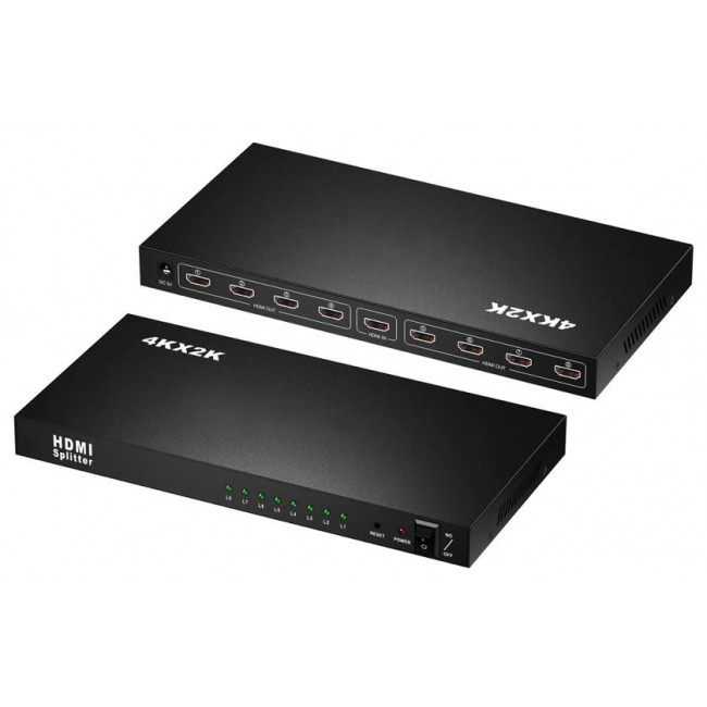 SPLITTER HDMI 1:8 PS 1008 4K