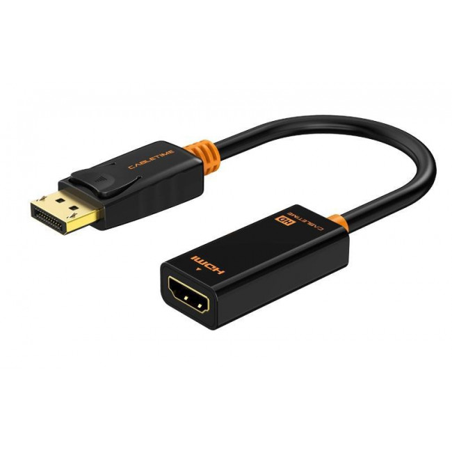 DISPLAYPORT ΑΡΣΕΝΙΚΟ - HDMI ΘΗΛΥΚΟ 1080p ΑΝΤΑΠΤΟΡΑΣ ΜΕ ΚΑΛΩΔΙΟ 0.20m CABLETIME