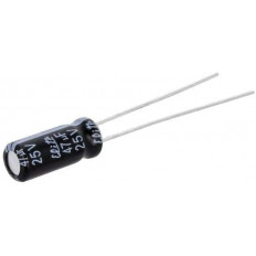 47μF/25V ΠΥΚΝΩΤΗΣ ΗΛΕΚΤΡΟΛΥΤΙΚΟΣ 105°C 5x11mm