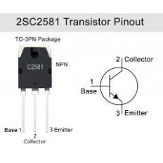 2SC 2581 NPN ΤΡΑΝΖΙΣΤΟΡ NF/S-L, 200/140V, 10A, 100W, -/2,8µs