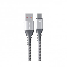 USB A - USB TYPE-C ΚΑΛΩΔΙΟ 1m 6A ΑΣΗΜΙ RAYTHON SUPER FAST WDC-169a