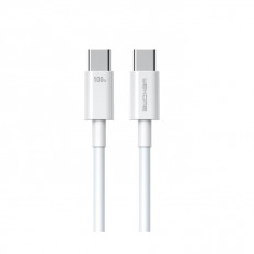 USB TYPE C- USB TYPE C 5Α ΚΑΛΩΔΙΟ 1m 100W WK WDC-182 ΛΕΥΚΟ