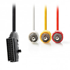 SCART ΑΡΣΕΝΙΚΟ - 3RCA ΑΡΣΕΝΙΚΑ ΚΑΛΩΔΙΟ 1.8m ME ΔΙΑΚΟΠΤΗ