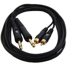 2RCA ΑΡΣΕΝΙΚΑ - 2x6.3mm ΜΟΝΟ ΑΡΣΕΝΙΚΑ ΚΑΛΩΔΙΟ 1.5m