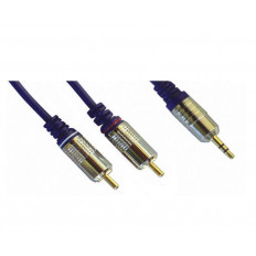 3.5mm STEREO ΑΡΣΕΝΙΚΟ - 2RCA ΑΡΣΕΝΙΚΑ ΕΠΙΧΡΥΣΑ ΚΑΛΩΔΙΟ 1.5m