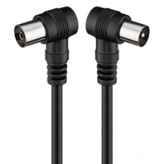 RF ΑΡΣΕΝΙΚΟ - ΘΗΛΥΚΟ ΓΩΝΙΑΚΑ ΚΑΛΩΔΙΟ ΚΕΡΑΙΑΣ 1.5m ΜΑΥΡΟ